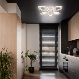 Plafoniera LED Smart Rhodos KL151054, dimabila, cu telecomanda, 200W, 17500lm, lumina calda+neutra+rece, IP20, alba, Klausen [4]- savelectro.ro