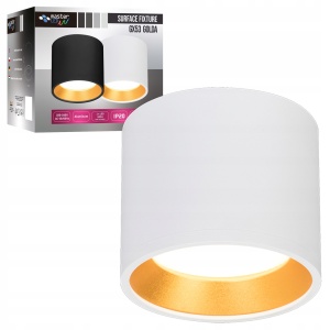 Corpuri de iluminat, Plafoniera rotunda Golda, GX53, alba/aurie, Masterled - savelectro.ro