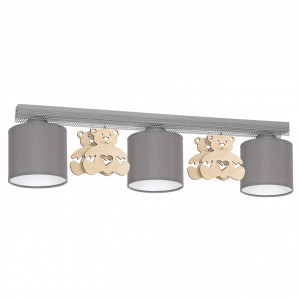 Corpuri de iluminat, Plafoniera Tedd KL100028, 3xE27, gri, IP20, Klausen - savelectro.ro