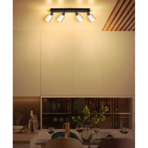 Plafoniera Villegas, 4xE14, IP20, negru mat+crom, Globo Lighting [7]- savelectro.ro