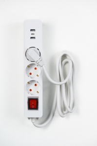 Prelungitor Strohm, Cu Intrerupator, 3 Prize, 1.5 m, 3680 W, 2 USB A & 1 USB C, Alb [1]- savelectro.ro