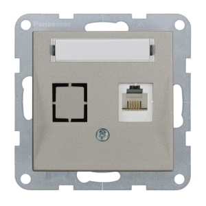 Prize si intrerupatoare, Priza internet cat 5E, IP20, Bronz, Panasonic Karre Plus 55 - savelectro.ro