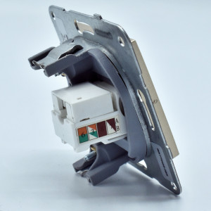 Priza internet RJ45, cat 6, bronz, IP20, Panasonic Arkedia Slim / Karre Plus