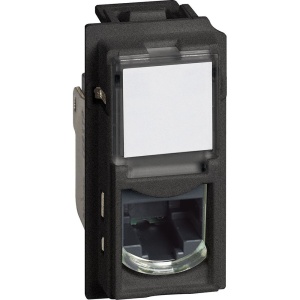 Priza RJ45 cat 5E, neagra, Bticino Living Now