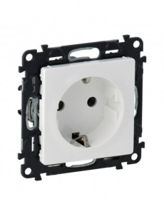 Prize si intrerupatoare, Priza simpla cu impamantare, 16A, IP20, alb, Legrand Valena Life - savelectro.ro