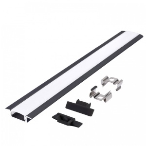 Profil Banda LED, Incastrat (ST) 15.5x6mm, Negru + Alb Mat, 2m, Kobi [4]- savelectro.ro