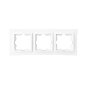 Prize si intrerupatoare Olbia, Rama 3 module, alba, Olbia Titan - savelectro.ro