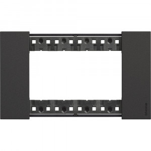 Prize si intrerupatoare, Rama 4 module, neagra, Bticino Living Now - savelectro.ro