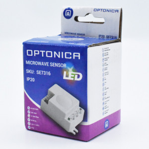 Senzor de miscare cu microunde, 180-360 grande, max 300W LED, IP20, alb, GTV