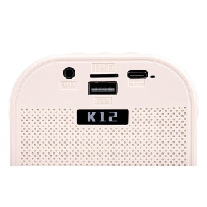 Set boxa bluetooth cu doua microfoane, RGB, 3W, USB-C, bej, Masterled [6]- savelectro.ro