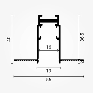 Sina magnetica incastrata S15, 1m, neagra, Optonica [4]- savelectro.ro