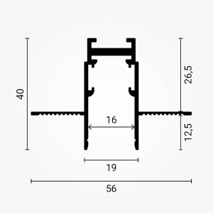 Sina magnetica incastrata S15B, 1m, neagra, Optonica [2]- savelectro.ro