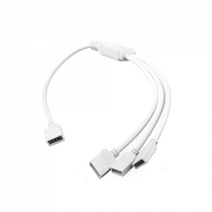 Banda LED, Splitter led RGB 1 intrare - 3 iesiri, cablu 30 cm - savelectro.ro