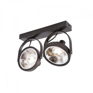 Spot 0827-LVT, oreintabil, 2xGU10 AR111, negru mat, IP20, Masterled [2]- savelectro.ro