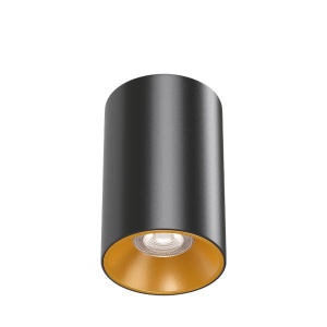 Corpuri de iluminat, Spot aplicat GU10 Beta, aluminiu, negru-auriu, IP20, Braytron - savelectro.ro
