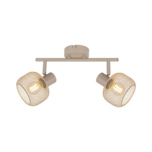 Spoturi, Spot aplicat Nuri, 2xE14, IP20, bej, Klausen - savelectro.ro