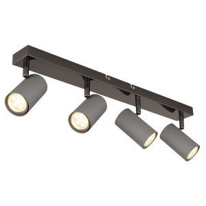 Spoturi, Spot aplicat Robby 4xGU10, IP20, negru crom+gri mat, Globo Lighting - savelectro.ro