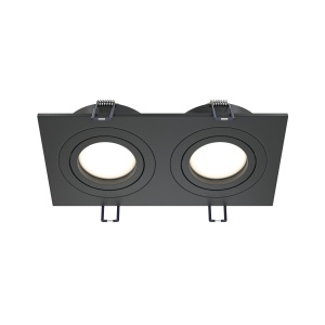 Spoturi, Spot Atom DL024-2-02B, incastrat, 2xGU10, negru, IP20, Maytoni - savelectro.ro