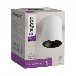 Spot Beta BH04-00100, 1xGU10, alb+negru, IP20, Braytron [6]- savelectro.ro