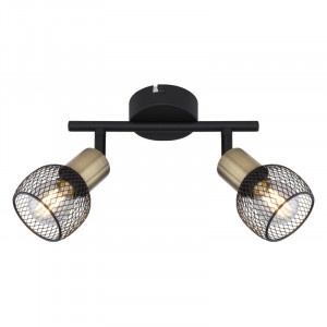 Spot Fiastra 54028-2, 2xE14, negru+bronz, IP20, Globo Lighting [4]- savelectro.ro