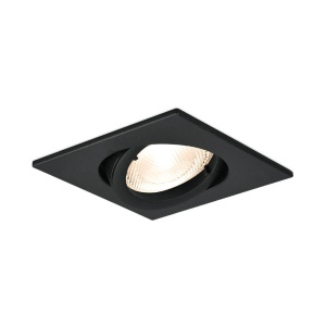 Spot incastrat patrat, aluminiu, negru, IP20, Braytron