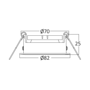 Spot incastrat rotund, aluminiu, alb, IP20, Braytron [6]- savelectro.ro