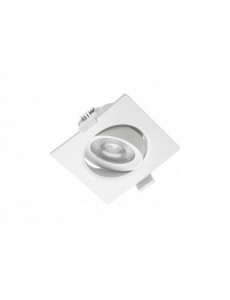 Spoturi LED, Spot LED 5W Incastrat, Patrat, Orientabil, GTV, 400lm, Lumina Calda (3000K), Alb - savelectro.ro