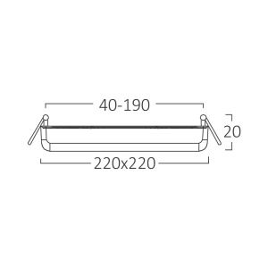 Spot LED patrat incastrat 36W(300W) Braytron, 3500 lm, lumina calda/neutra/rece, decupaj ajustabil, IP20, alb [5]- savelectro.ro