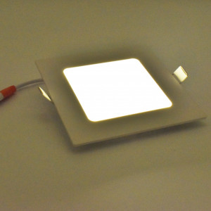 Spot led patrat incastrat, 6W, 350lm, lumina naturala (4200K), 120x120 mm, IP20, alb, Braytron