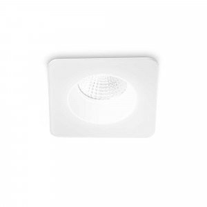 Spoturi, Spot LED Room-65 252049, patrat, incastrat, 8W, 800lm, lumina calda, IP20, alb, Ideal Lux - savelectro.ro
