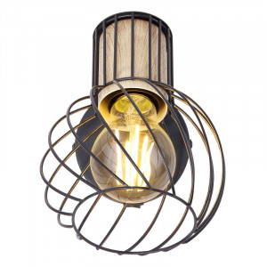 Spot Luise 54012-1, cu intrerupator, 1xE27, negru, IP20, Globo Lighting [4]- savelectro.ro