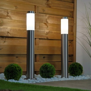 Stalp pentru exterior LED Manila 650 mm, E27, IP44, inox, Masterled [6]- savelectro.ro