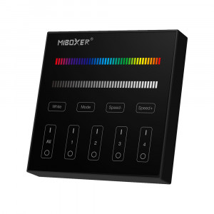 Controllere banda LED, Telecomanda panou RGBW 4 zone, neagra, Miboxer Milight - savelectro.ro
