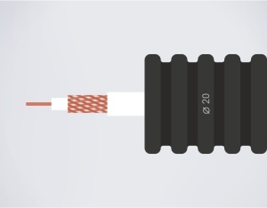 Accesorii pentru managementul cablurilor, Tub flexibil copex 20mm precablat, cablu coaxial TCC2YY - savelectro.ro