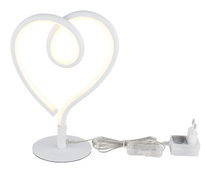 Veioza LED forma de inima 6W, 250 lm, lumina calda (3000K), IP20, alb [4]- savelectro.ro