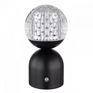 Veioza LED Julsy 21007S, cu intrerupator touch, 2.5W, 173lm, lumina calda, neutra, rece, neagra+ transparenta, IP20, Globo [3]- savelectro.ro