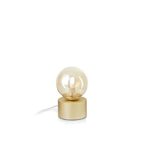 Veioze, Veioza Perlage, 1xG9, IP20, aurie+ambra, Ideal Lux - savelectro.ro