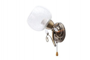 Aplice, Aplica Crush LY-3196, cu intrerupator, 1xE27, alba+bronz+transparenta, IP20, Klausen - savelectro.ro