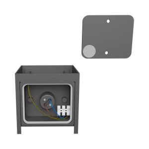 Aplica exterior cu dulie G9, IP54, aluminiu si sticla, gri inchis, Braytron [3]- savelectro.ro