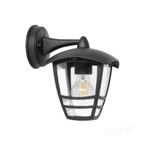 Corpuri de iluminat exterior, Aplica exterior Tevio, 1xE27, IP54, neagra, Kobi - savelectro.ro