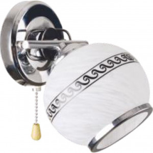 Aplice, Aplica Flood LY-3058, cu intrerupator, 1xE27, alba+crom, IP20, Klausen - savelectro.ro