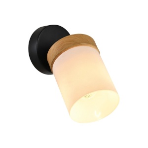 Aplica Frosted AP1, E27, neagra, lemn, Klausen [2]- savelectro.ro