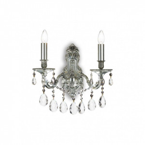 Corpuri de iluminat, Aplica Gioconda 044910, 2xE14, argintie-transparenta, IP20, Ideal Lux - savelectro.ro