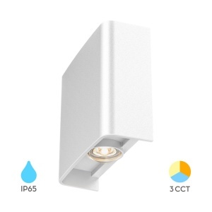 Aplice LED, Aplica LED exterior 2x1W, 180lm, lumina calda/neutra/rece, IP65, alba, Braytron - savelectro.ro