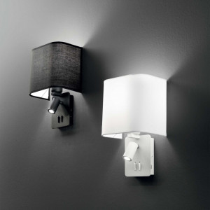 Aplica LED Gea 239545, 2xE27, 3W, 200lm, lumina calda, neagra, IP20, Ideal Lux [2]- savelectro.ro