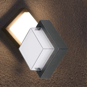 Aplica LED pentru exterior patrata, 15W, 1450lm, lumina calda (3000K), neagra, alba, Braytron [2]- savelectro.ro