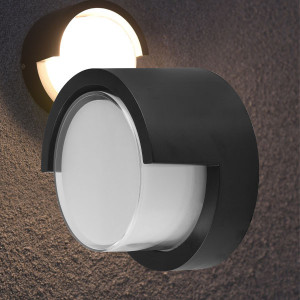 Aplica LED pentru exterior rotunda, 15W, 1450lm, lumina calda (3000K), neagra, alba, Braytron [2]- savelectro.ro