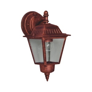 Klausen Stoc, Aplica pentru exterior York, 1 bec, dulie E27, maro, metal, sticla, Klausen - savelectro.ro