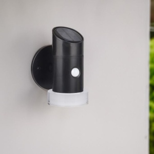 Aplica Solara LED Solis cu Senzor, 1W, 6500K, IP44, Neagra [2]- savelectro.ro