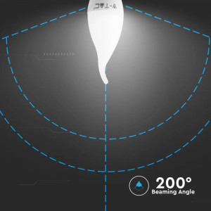 Bec LED 4W(30W) V-TAC flacara, E14, 320 lm, lumina neutra (4000 K), clasa energetica F [2]- savelectro.ro